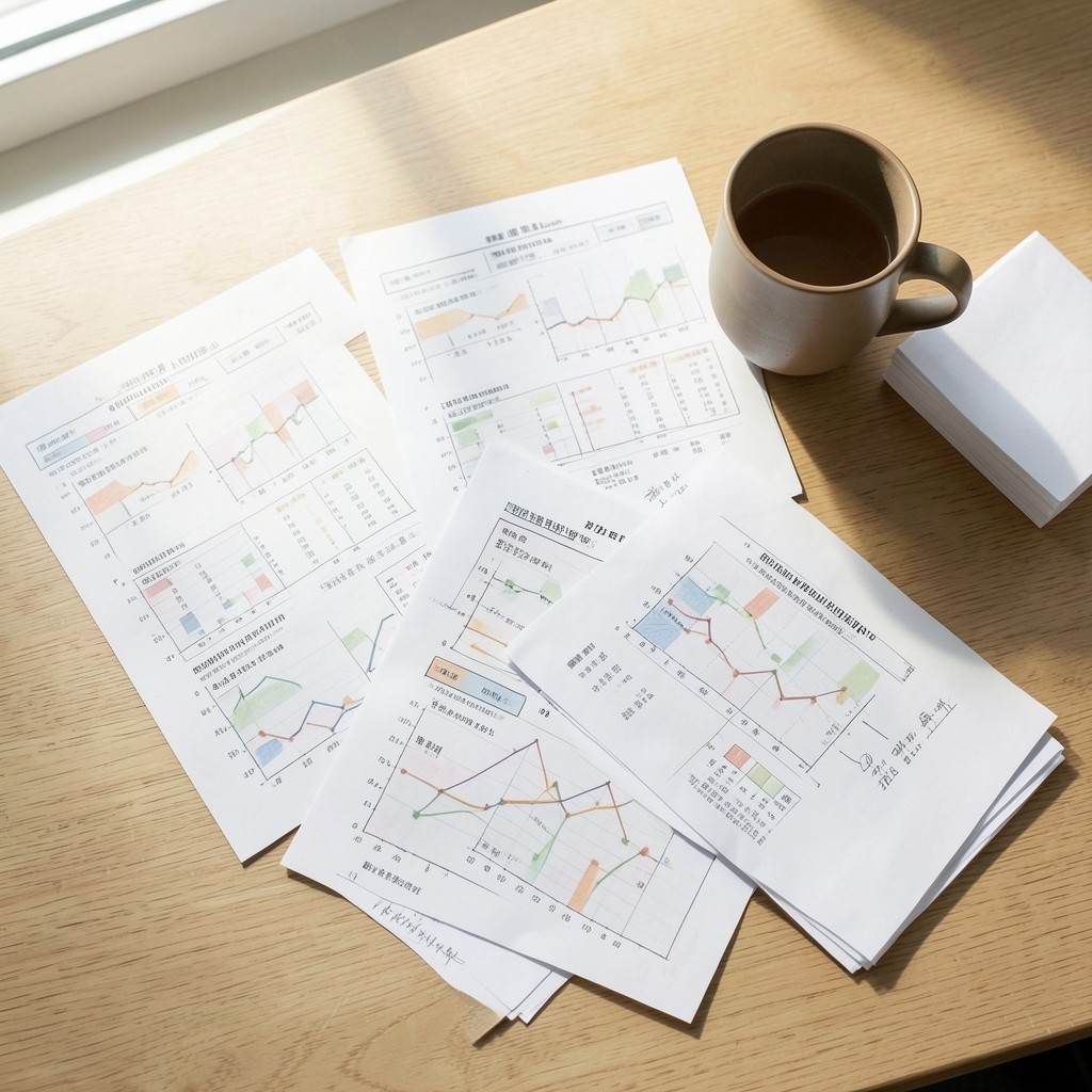 Enrollment charts and annotated tables prepared for an academic briefing